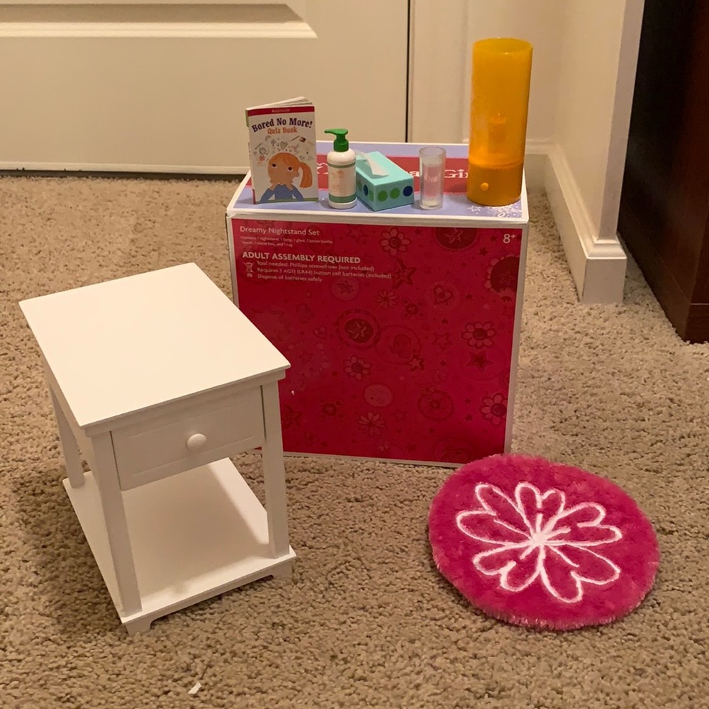 American girl doll dreamy nightstand set